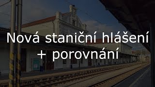 Nové osnovy nádražního hlášení  porovnání nové a staré verze systému INISS • Stanice Bohumín [upl. by Llehcear]