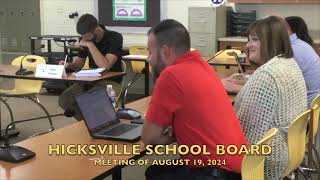 Hicksville School Board Meeting 81924 [upl. by Gruchot]