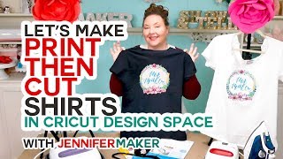 Make Print Then Cut TShirts with Your Cricut the RIGHT Way [upl. by Lacee]