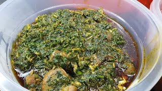 Vegetable Soup with Ugu and Water Leaf vegetablesoup nigerianfood [upl. by Ennasus]