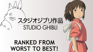 Studio Ghibli Movies Ranked from Worst to Best [upl. by Madeleine]