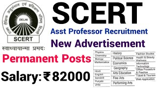 SCERT amp DIET PERMANENT RECRUITMENT 2023 II ASST PROFESSOR DELHI GOVT JOBS II 82000 Rs pm SALARY [upl. by Hadeis]