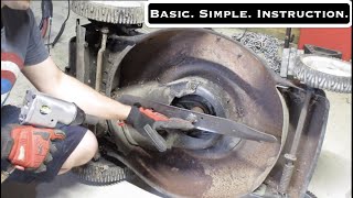 How To Replace A Lawn Mower Blade amp Blade Adapter In Less Than 2 Minutes [upl. by Emarej]