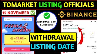 Tomarket Listing on Binance  Tomarket Listing Date  Tomarket Price  Tomarket New Updates [upl. by Allenod]