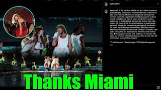 Taylor Swift Thanks Fans for Unforgettable Miami Concerts A Night to Remember [upl. by Odnomra]