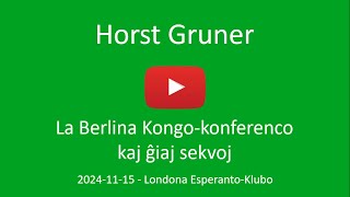 15a de novembro 2024  Horst Gruner [upl. by Groeg874]