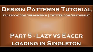 Lazy vs Eager loading in Singleton [upl. by Ihcelek395]