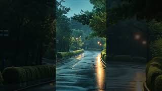 calm atmosphere on the streets after the rain relax relaxingsounds rain rainandfireplacesounds [upl. by Dinesh]