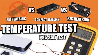 PS5 SSD Expansion Heatsink vs NoHeatsink vs BIG Heatsink TEMPERATURE TEST [upl. by Airdnaxila]