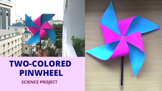 PAPER PINWHEEL  Step by Step Guide on How to Make a Pinwheel  Science Project [upl. by Oirram677]