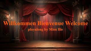 Willkommen bienvenue welcome  playalong by Misu Ilie [upl. by Bortz]