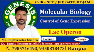 Lac Operon  Lecture3  CSIR NETJRF  Life science [upl. by Rosecan]