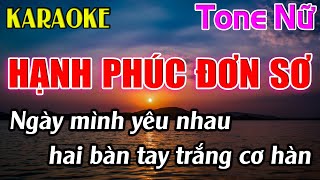 Hạnh Phúc Đơn Sơ Karaoke Tone Nữ  Gm  Karaoke Dễ Hát  Beat Mới [upl. by Johnnie813]