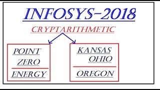 CRYPTARITHMETIC PROBLEMS FOR INFOSYS 2018 DRIVEIT CAREERS [upl. by Miran]