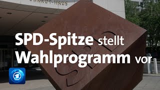 Bundestagswahl SPDSpitze präsentiert Entwurf für Wahlprogramm [upl. by Adnamma622]