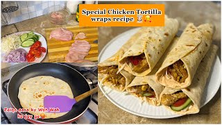 Special Spicy amp Juicy Chicken Tortilla Wrap Recipe🥰 [upl. by Dougal]