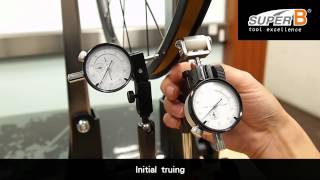 How to Use the TBPF30 Professional wheel truing stand w dial indicator EN [upl. by Romilda737]