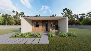 26x25 ft  Contemporary House Design  1Bed  1 Bath  Tiny House [upl. by Nywloc508]