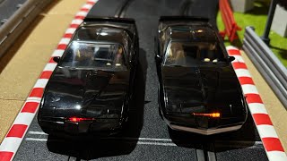 Scalextric Knight Rider KITT v KARR Race For The Fastest Lap ScalextricInMyGarage1 [upl. by Sheri]