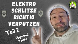 DIY Der richtige Weg um KabelSchlitze mit Rotband zu verputzen Teil 22 [upl. by Laamaj]