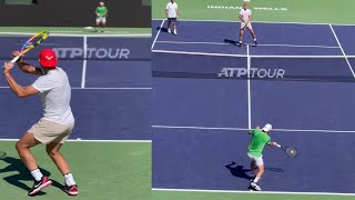 Nadal and Dimitrov Practice Together  Indian Wells 2024 [upl. by O'Donnell751]