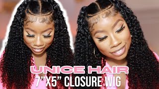 I 🥰 THIS 7”x5quot Closure Wig Pre EVERYTHING Wig Install FT Unice Hair  Bleached Knots [upl. by Nerret204]