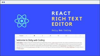 React Rich Text Editor [upl. by Humfrid943]