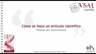 ESTRUCTURA DE UN ARTÍCULO CIENTÍFICO [upl. by Gitlow]