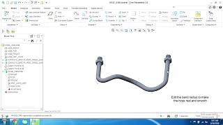 hose creation using PTC Creo [upl. by Hcaz]