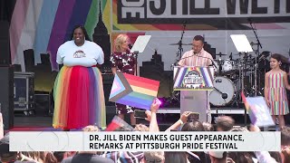 Jill Biden attends Pittsburgh Pride [upl. by Arotak]