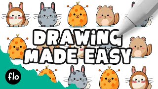 Create Your Own Creature in Procreate  Easy Drawing Tutorial [upl. by Ozen]