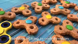 Fidget Spinner Cookies  One Handed Baker [upl. by Venice]