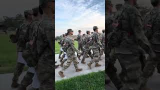 Soldiers training at Fort Eustis in Virginia Singing and marching hope the time will pass quickly [upl. by Ashien]