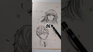 anime 86 speed drawing [upl. by Esinaej]