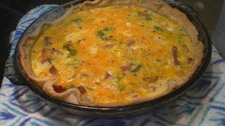 Broccoli amp Cheddar Cheese Quiche w Ham [upl. by Vasiliu]