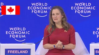 CANADA IN WEF  Deputy PM Chrystia Freeland takes part in World Economic forum panel wef23 [upl. by Nickola]