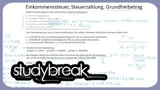 Einkommensteuer Steuerzahlung Grundfreibetrag  Steuerlehre [upl. by Edaj79]