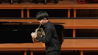 13 years old Chinese boy Chen Guanqi play Camille SaintSaëns Morceau De Concert Pour Cor op 94 [upl. by Aiken]