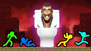 Stickman VS Minecraft Skibidi Toilet Horror Survival  AVM Shorts Animation [upl. by Joris]