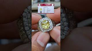 Chrysoberyl ring perak microsettingcakep👍👌batupermata gemstone chrysoberyl beryl shortvideo [upl. by Accisej]