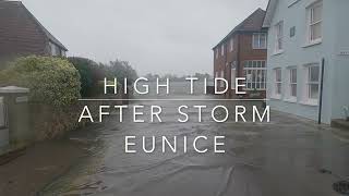 High tide at Bosham following Storm Eunice [upl. by Pember]