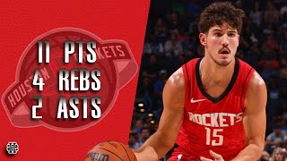 Reed Sheppard 11 pts 4 rebs 2 asts vs Thunder 2024 Preseason [upl. by Akitahs]