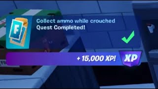 Fortnite  Collect ammo while crouched  Chapter 5 Season 1 [upl. by Adnilreb681]