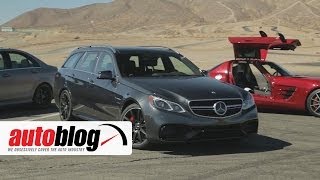 Track Test 2014 MercedesBenz E63 AMG S Wagon  Autoblog [upl. by Nelsen409]