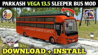 quotHow to Download amp Install Parkash Vega BS6 Sleeper Bus Mod  Bus Simulator Indonesia 😍 [upl. by Lody]