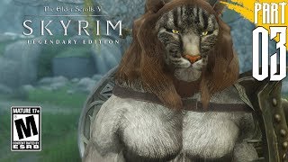 【SKYRIM 200 MODS】Khajiit Gameplay Walkthrough Part 3 PC  HD [upl. by Bonner]