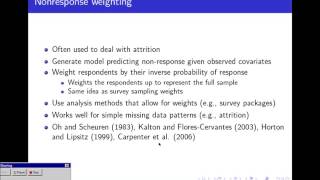 Recent Advances in missing Data Methods Imputation and Weighting  Elizabeth Stuart [upl. by Mitzie]