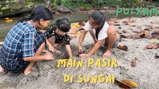 EDISI PULANG KAMPUNG  NAIK KAPAL FERRY LIHAT PELANGI MAIN amp NYUCI DI SUNGAI [upl. by Farris]