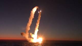 Epic launch of Caliber missiles in the Black Sea [upl. by Etty]