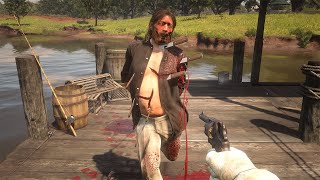 Red Dead Redemption 2  Torturing and Brutally Killing Micah Bell 4 [upl. by Onirotciv]